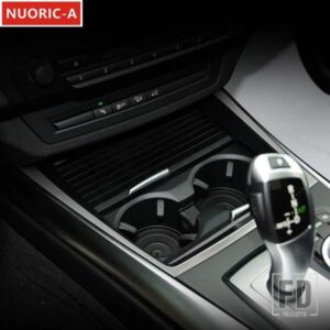 ステンレスセンターコンソール水カップホルダーフレーム装飾カバートリム BMW X5 E70 2008-2013 LHD カースタイリングインテリア