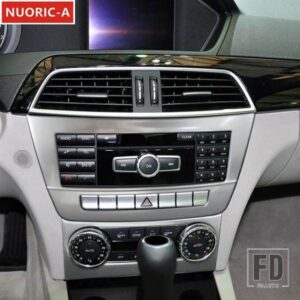 ステンレスセンターコンソール CD ボリュームノブフレーム装飾カバートリムメルセデスベンツ C クラス W204 2011-2014 スタイリング