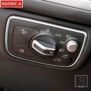 ステンレスヘッドライトスイッチフレーム装飾カバートリムアウディ A6 C7 2012-2018 カースタイリングインテリアアクセサリー