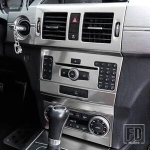 カースタイリングセンターコンソールエアコン CD フレームカバーメルセデスベンツ GLK X204 2008-2012 ステンレスエアアウトレットトリム