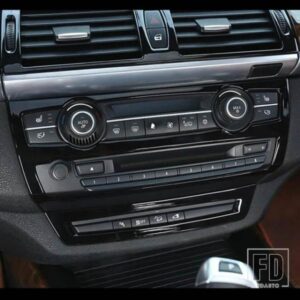 黒センターコンソール空調ボリューム CD フレーム装飾カバートリム BMW X5 E70 X6 E71 2008-2014 ステンレス