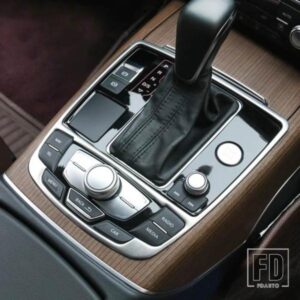 センターコンソールギアシフトフレーム装飾カバートリムアウディ A6 C7 2012-2018 ステンレスインテリアアクセサリー