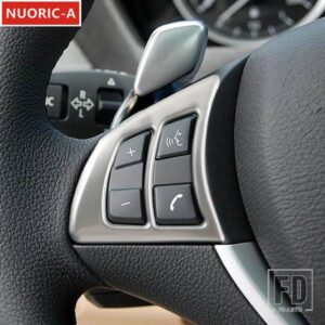 カースタイリングステアリングホイールフレーム装飾カバートリム BMW X5 X6 E70 E71 ステンレス自動車インテリアアクセサリー