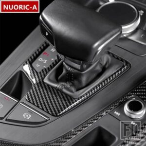 カーボンカラーセンターコンソールギアシフトフレーム装飾カバートリムアウディ A4 B9 2017-2021 LHD カースタイリングインテリア
