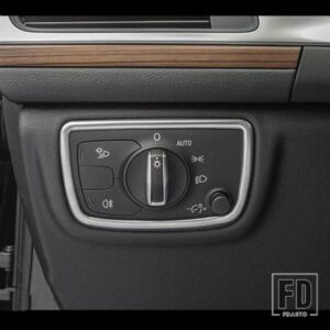 ステンレスヘッドライトスイッチボタンフレーム装飾カバートリムアウディ A6 C7 2012-2018 カーインテリアアクセサリー