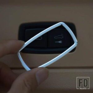 トランクスイッチボタンスパンコール装飾カバートリム合金ストリップポルシェカイエンマカンパナメーラ用カースタイリング