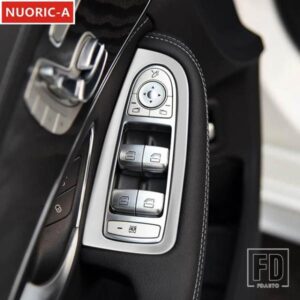 ステンレス窓ガラス昇降ボタンフレーム装飾カバートリムメルセデスベンツ C クラス W205 GLC X253 LHD スタイリング