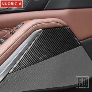 カースタイリングドアアームレストデカール装飾カバートリム BMW X5 G05 2019-2024 カーボンカラーインテリアアクセサリー