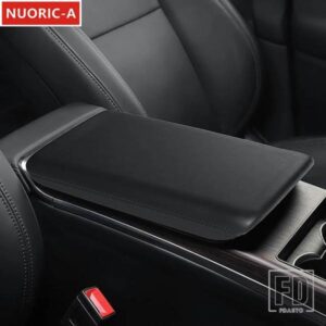 センターコンソールアームレストボックスカバートリムテスラモデル X/S 2023 車 SYLING インテリアアクセサリー黒 TPE