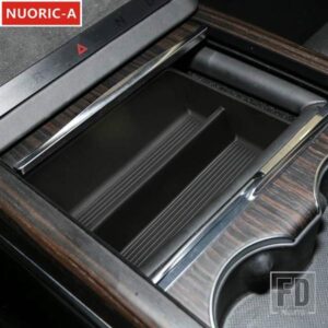 カースタイリングセンターコンソール収納ボックス装飾カバートリムテスラモデル X/S 2023 インテリアアクセサリー黒シリコーン
