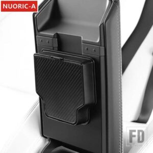 アームレスト蓋隠す収納ボックス装飾カバートリムテスラモデル 3 2023 2024 カースタイリングインテリアアクセサリー