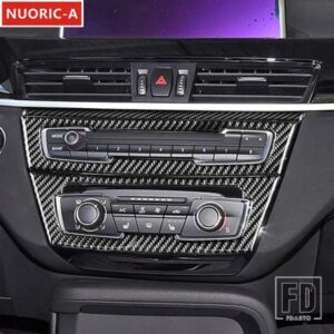 カーボンセンターコンソールフレーム装飾カバートリム BMW X1 X2 F48 2016-2022 カースタイリングインテリアアクセサリー