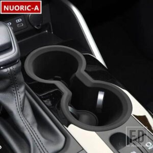 黒センターコンソール水カップ収納ボックス装飾カバートリムトヨタハイランダークラウンクルーガー 2021-2024 スタイリング