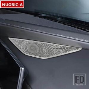 ステンレスダッシュボードオーディオスピーカー装飾カバートリム BMW 7 シリーズ G11 G12 2023 LHD カースタイリングインテリアアクセサリー
