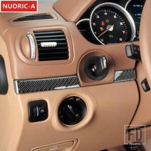 カーボンステアリングホイール装飾ストリップポルシェカイエン 2003-2010 カースタイリングインテリアアクセサリー