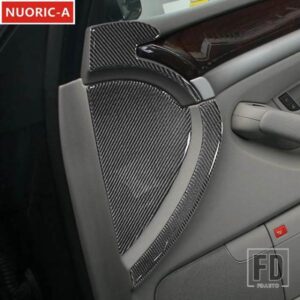 カーボンドア防止クッションパネル装飾カバートリムアウディ A8 2004-2012 スタイリングインテリアアクセサリー