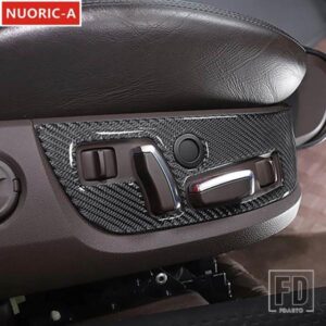 カーボンフロントシート調整パネル装飾カバートリムアウディ A8 2004-2012 カースタイリングインテリアアクセサリー