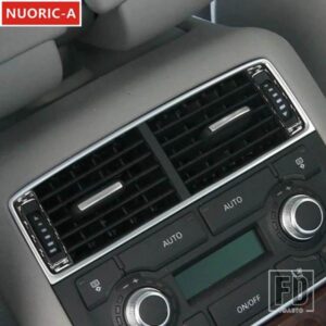カーボンリアエアコンプーリースイッチデカール装飾カバートリムアウディ A8 2004-2012 カースタイリングインテリア