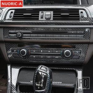 カーボンカラーセンターコンソール CD フレーム装飾カバートリム BMW 5 シリーズ F10 2011-2017 カースタイリングインテリアアクセサリー