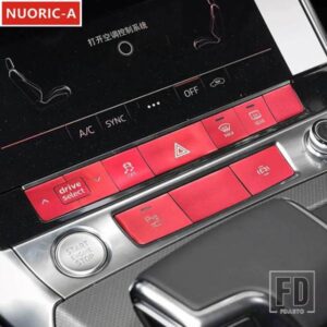 合金センターコンソールボタンスパンコールハザードランプデカールカバートリムアウディ A6 C8 2019-22 カーアクセサリー