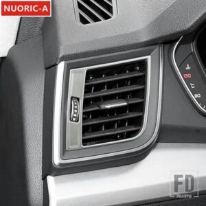 ステンレススタイリングダッシュボード側エアアウトレットフレーム装飾カバートリムアウディ Q5 年度 2018-22 LHD インテリアステッカー
