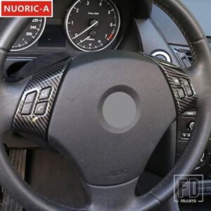 カーボンカラーステアリングホイールボタンフレーム装飾カバートリム BMW X1 E84 2011-2015 カースタイリングインテリアアクセサリー