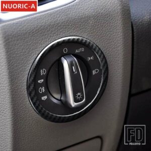ステンレスヘッドライトスイッチリング装飾カバートリムアウディ Q7 2008-2015 カースタイリングインテリアアクセサリー