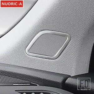 ステンレス A 列オーディオスピーカーフレーム装飾カバートリムアウディ Q5 年度 2018-2022 カースタイリングインテリアアクセサリー