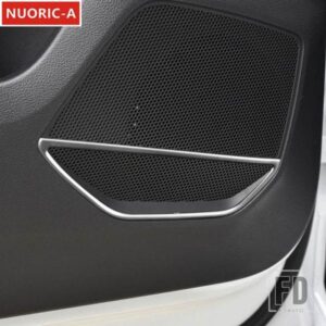 ステンレスドアオーディオスピーカーフレーム装飾カバートリムアウディ Q3 2019-2022 カースタイリングインテリアアクセサリー