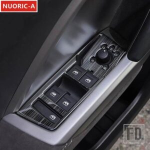 ステンレス窓ガラス昇降ボタンフレーム装飾カバートリムアウディ Q3 2019-2022 LHD カースタイリングインテリア