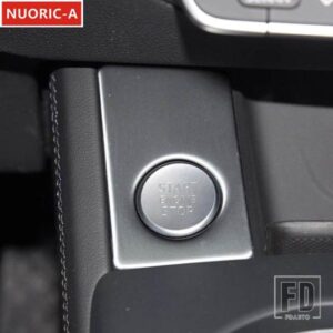 ステンレスのワンクリックスタートボタンパネル装飾カバートリムアウディ A4 B9 2017-2021 LHD カースタイリングインテリアアクセサリー