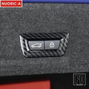 カーボンカラートランクボタンフレーム装飾カバートリム BMW 3 シリーズ G20 2020-2022 カースタイリングインテリアアクセサリー