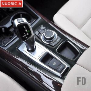 ステンレスセンターコンソールギアシフトフレーム装飾カバートリム BMW X5 E70 X6 E71 2008-2014 LHD カースタイリングインテリア