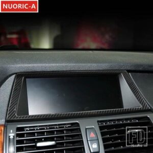 ステンレスセンターコンソールナビゲーションフレーム装飾カバートリム BMW X5 E70 X6 E71 2008-2014 カースタイリングインテリア