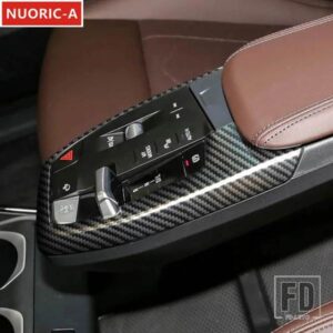 カーボンカラーセンターコンソールギアシフトフレーム装飾カバートリム BMW X1 U11 2023 2024 LHD カースタイリングインテリア