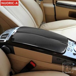 カーボンカラーセンターコンソールアームレストボックスパネル装飾カバートリム BMW 7 シリーズ E65 E66 2002-2008 スタイリング