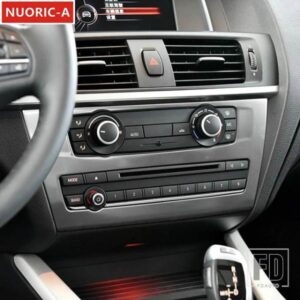 カースタイリングセンターコンソール CD フレーム装飾 BMW X3 F25 2011-2017 ステンレスインテリア中央パネルカバートリム