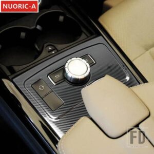 カーボンカラーセンターコンソールマルチメディアパネル装飾カバートリムメルセデスベンツ E クラス W212 2012-2015 カースタイリング
