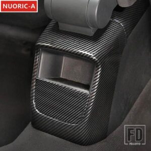 カーボンカラーリア空調ベントアンチキックカバートリムアウディ A3 8V 2013-2020 カースタイリングインテリアアクセサリー