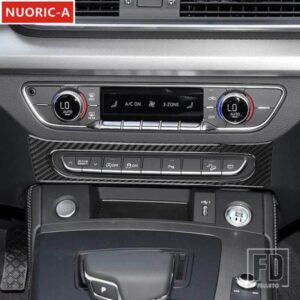 カーボンセンターコンソールスイッチボタンフレーム装飾カバートリムアウディ Q5 年度 2018-2022 カースタイリングインテリアアクセサリー