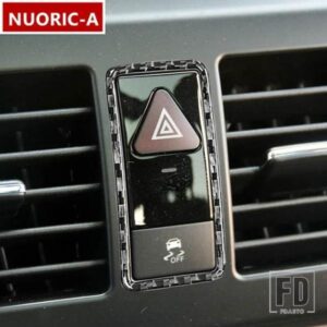 カーボンハザード灯フレーム装飾メルセデスベンツ GLK X204 2008-2015 カースタイリング点火キーサークルトリムデカール