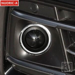 カースタイリングフロントフォグランプサークルフレーム装飾カバーステッカートリムアウディ Q5 年度 2018-2022 自動車外装アクセサリー
