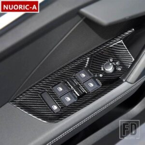 カースタイリング窓ガラス昇降ボタンパネル装飾カバートリムアウディ A3 8Y 2021-2022 LHD カーボンスタイルインテリア