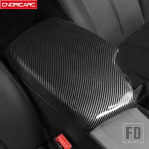 カーボンカラーセンターコンソールアームレスト収納ボックスカバートリム BMW F30 F31 F32 F33 F36 3 4 シリーズ 2013-2019 LHD