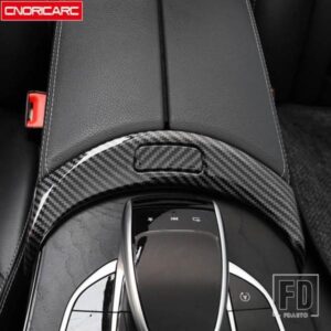 センターコンソールアームレストボックスボタンパネル装飾カバートリムメルセデスベンツ W205 X253 C クラス GLC 2015-2020 カーアクセサリー
