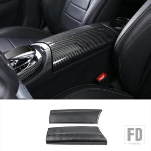 センターコンソールアームレストボックスパネル装飾カバートリム ABS メルセデスベンツ E クラス W213 260 300 2016-2019 カーボン色