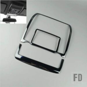 黒ルーフ読書ランプフレーム装飾カバートリム 2 個 BMW X5 E70 X6 E71 2008-2014 ステンレス