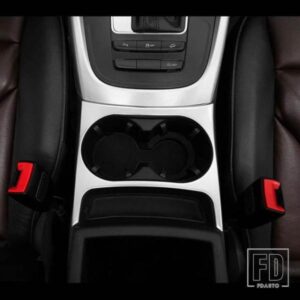 ステンレスセンターコンソール水カップホルダーフレーム装飾カバートリムアウディ Q5 2010-2016 カーインテリアアクセサリー