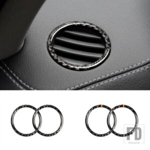 カーボンダッシュボード空調アウトレットサークルカバートリムメルセデスベンツ GLK X204 2008-2015 カーアクセサリー