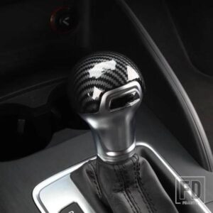 ギアシフトハンドルスリーブカバートリムアウディ A3 8V 2014-2018 ABS カーボンカラーカースタイリング